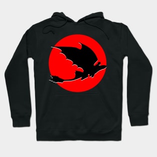 Toothless The Night Fury Dragon And Hiccup Flying High Up Near The Red Hot Sun Hoodie